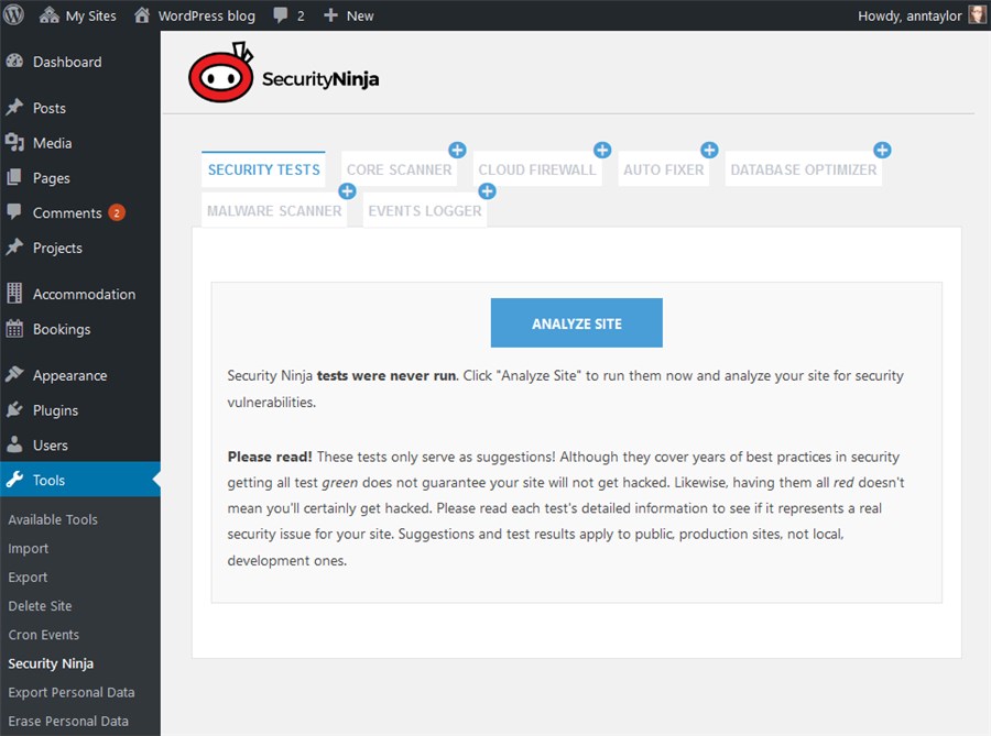 Check Your WordPress Website with Security Ninja Plugin - MotoPress